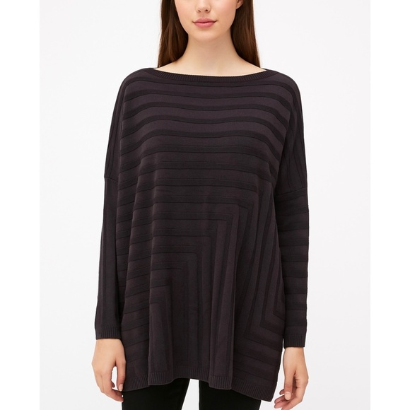 St. John 100% wool Ribbed Pattern super Lightweight Knit oversized sweater EUC - Picture 1 of 14